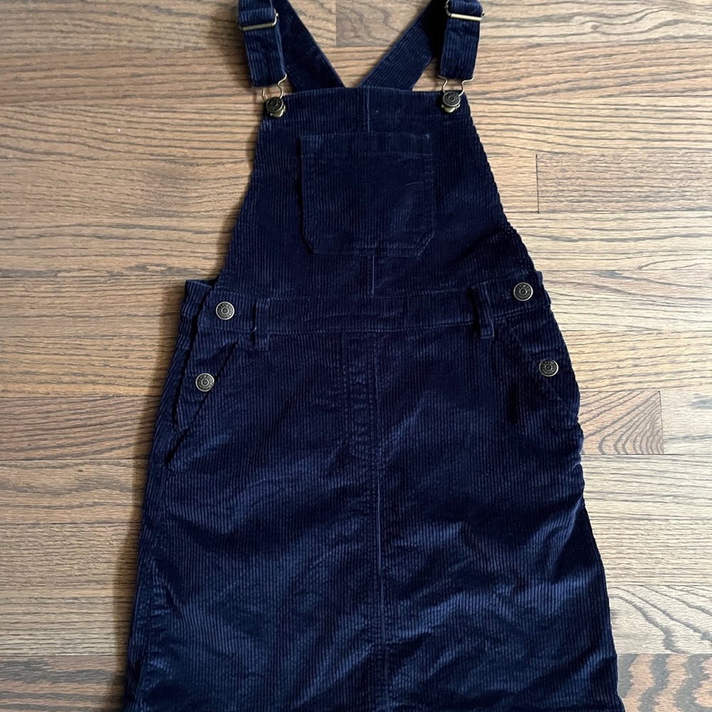 Kids Navy Corduroy Overalls